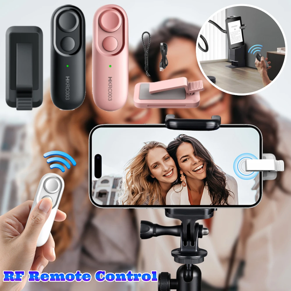 New RF Remote Control Page Turner for Kindle Paperwhite Kobo E-Reader Phone Video Recording Remote Trigger Camera Shutter Selfie