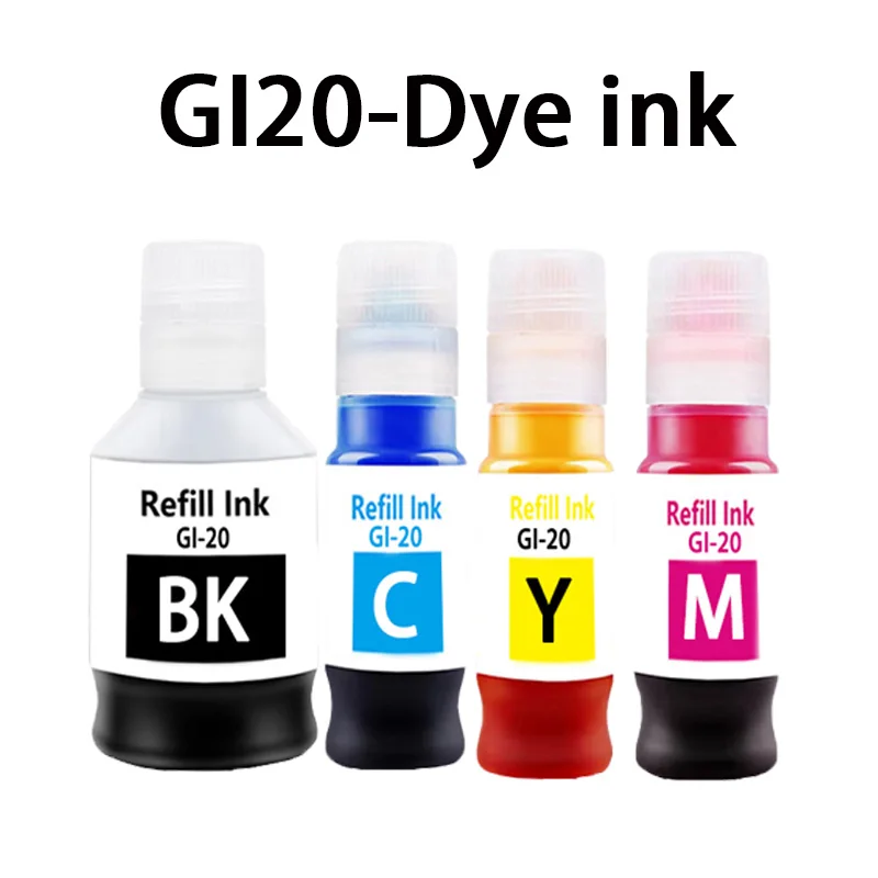 

GI-20 GI20 Compatible Canon gi20 gi-20 Refill Ink Bottles Kit for Canon PIXMA G5020 G6020 G7020 MegaTank Printers
