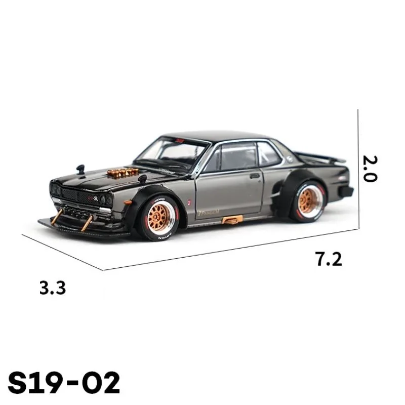 Xcartoys 1:64 Sky-line GT-R V8 Dr-ift S19-02 Electroplate Black Alloy Simulation Model Car