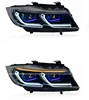 Paar Scheinwerferbaugruppen für 2005–2012 BMW 3er E90 E91 Xenon HID modifizierte Autoscheinwerfer mit sequentiellem Blinker 6