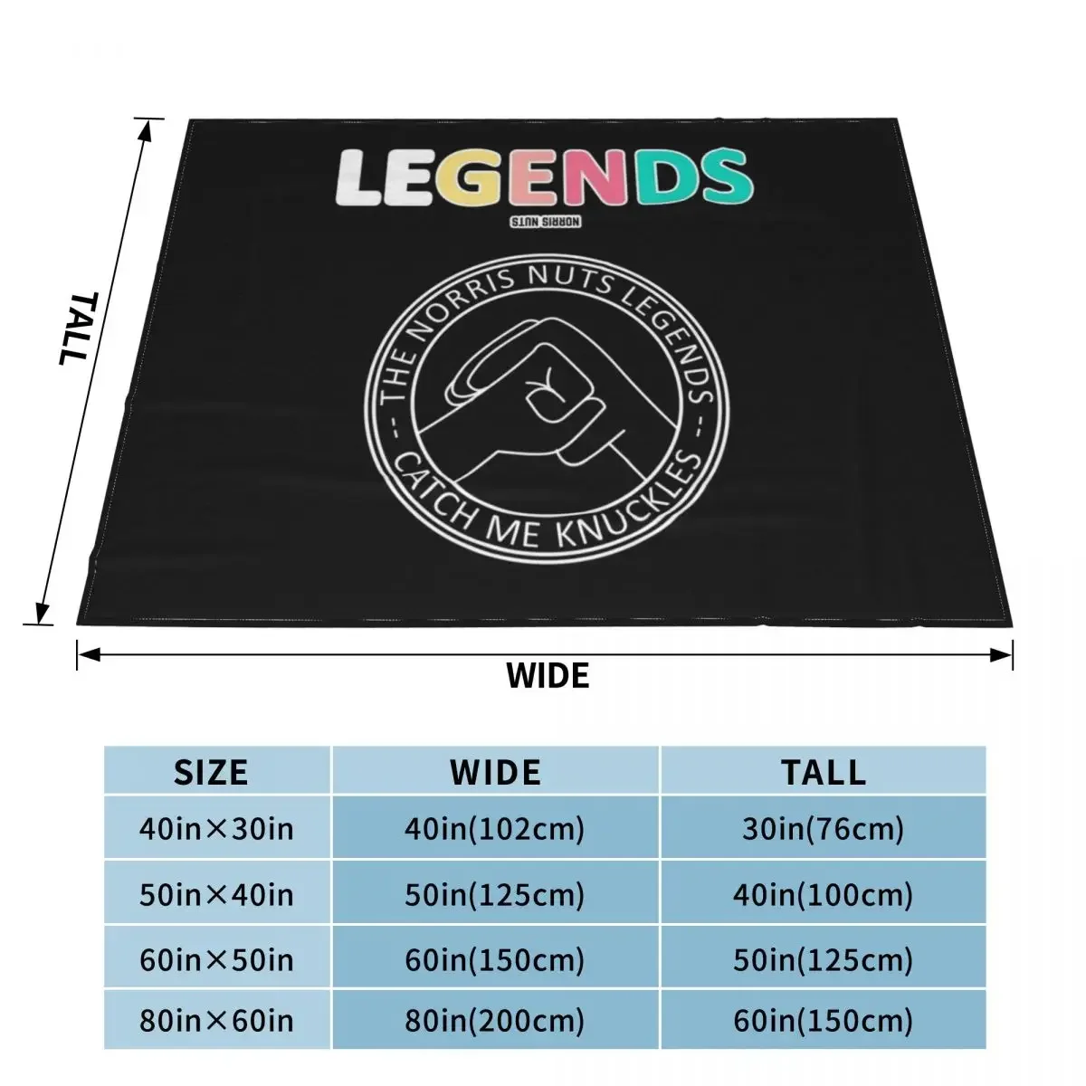 Norris Nuts Legends - Catch Me Knuckles Throw Blanket blankets ands Thins Decorative Throw Blankets