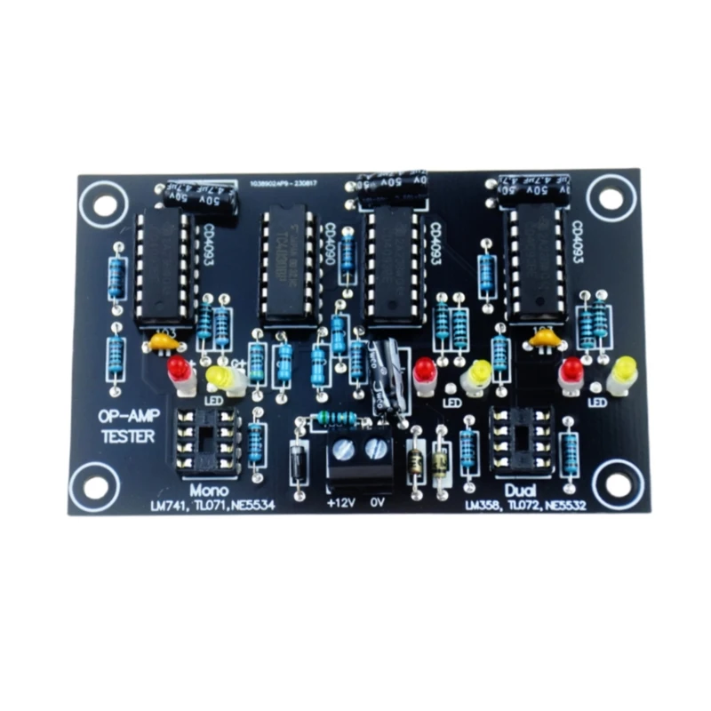 

Versatile Tester OP AMP Module for TL071 TL072 TL081 TL082 PCB DC12V OP AMPs