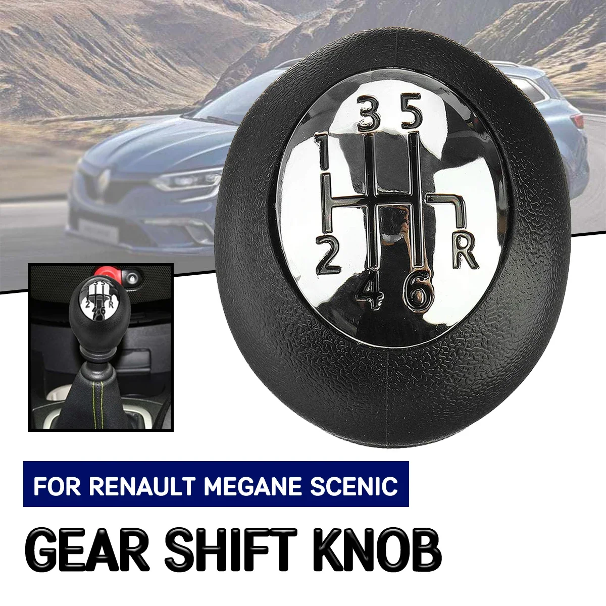 6 Speed Gear Shift Knob Manual Gear Lever Shifter Gaitor For Renault Megane/Scenic/Laguna For Opel Movano for Nissan Interstar