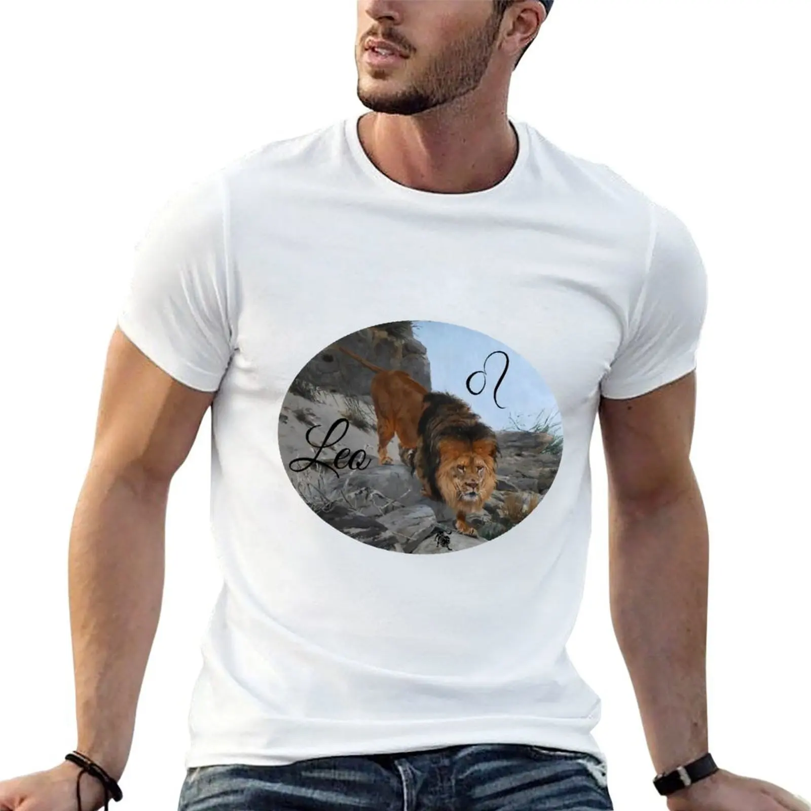 

Leo Zodiac Sign T-Shirt t shirt men 100% cotton luxury brand cotton t shirt pack g man t shirts for men T-Shirt