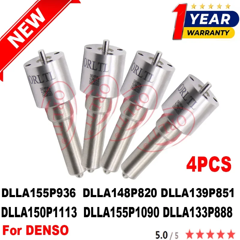 4PCS DLLA150P1113 DLLA155P1090 DLLA133P888 DLLA155P936 DLLA148P820 DLLA139P851 for DENSO Common Rail New Injector Nozzle