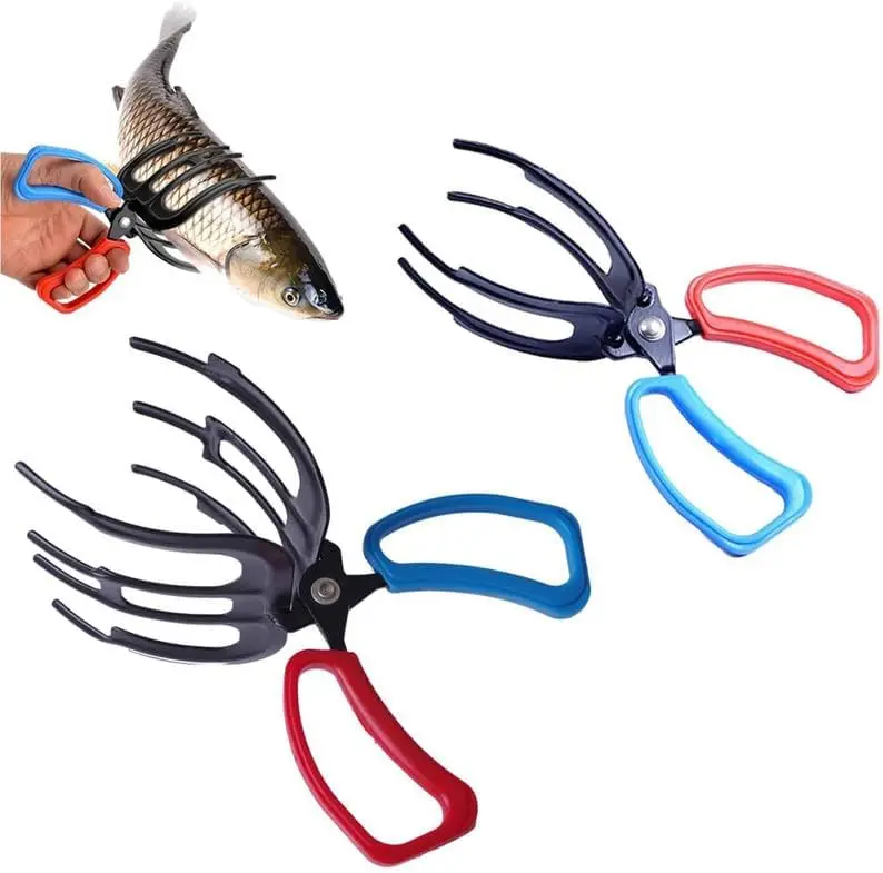 2Pcs Multifunctional  2/3 Claw Metal Fishing Pliers Gripper Fish Control Clamp  Fish Grip Tackle Holder