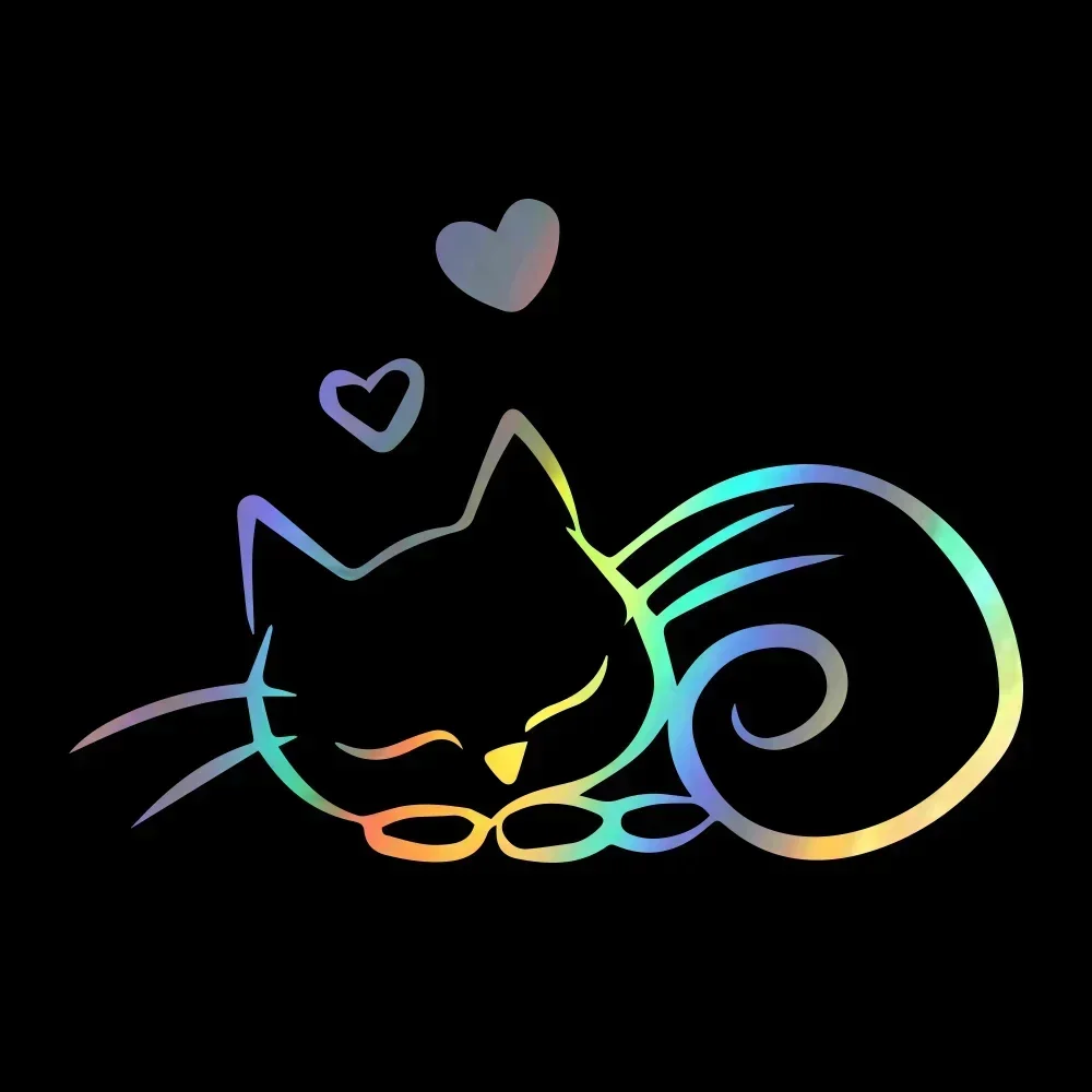 

Car Sticker Cute Cat Lovely Vinyl Motorcycle Car Styling Cartoon Window Decorative Accessories,15CM
