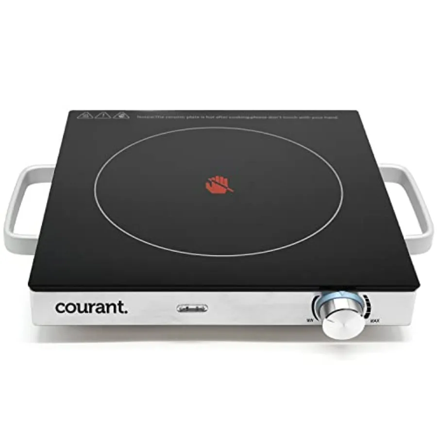 

Electric One Single Infrared Burner Ceramic Glass Hot Plate Cooktop 1500W Stainless Steel
