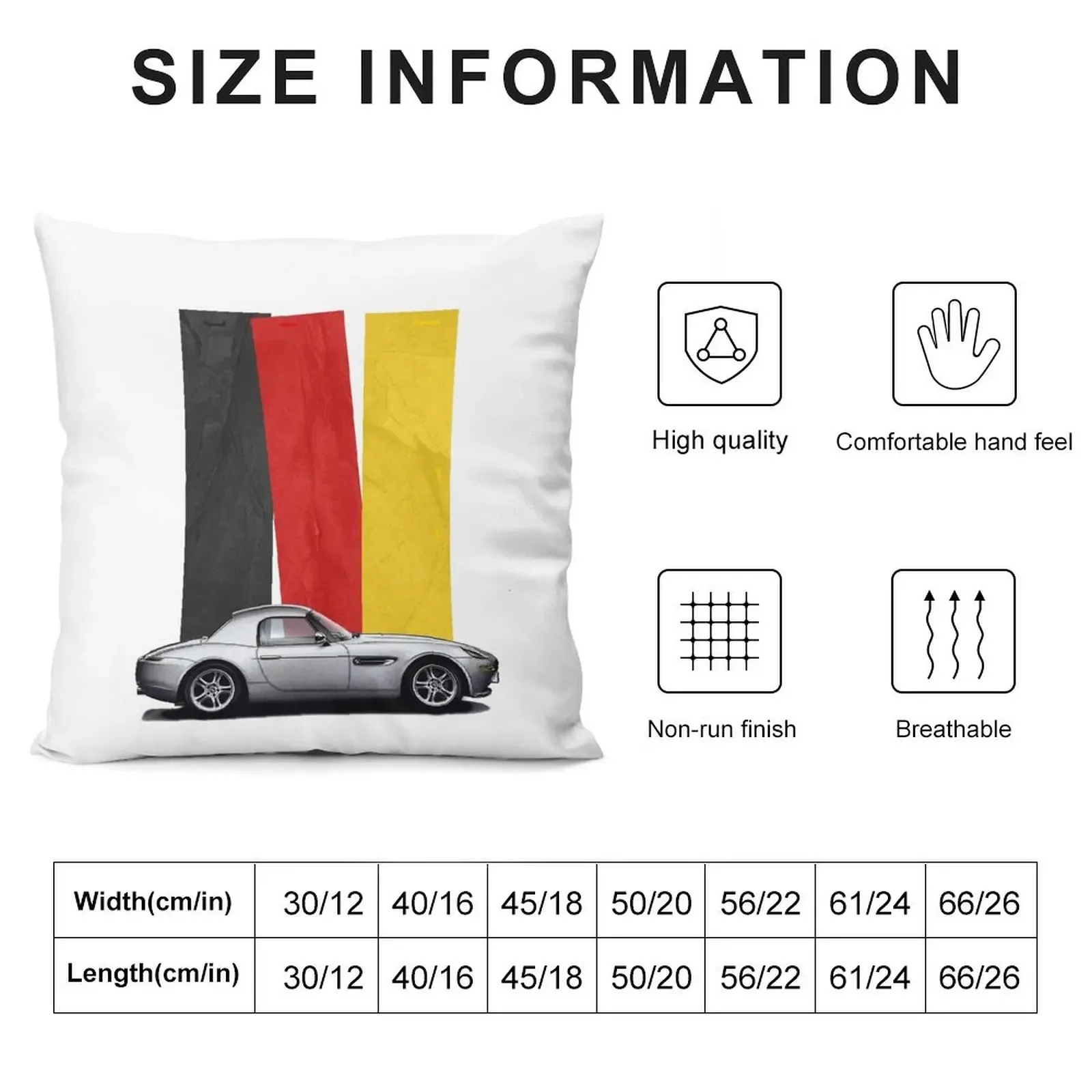 German Z8 Throw Pillow ornamental pillows pillow cover christmas christmas ornaments 2025 pillow