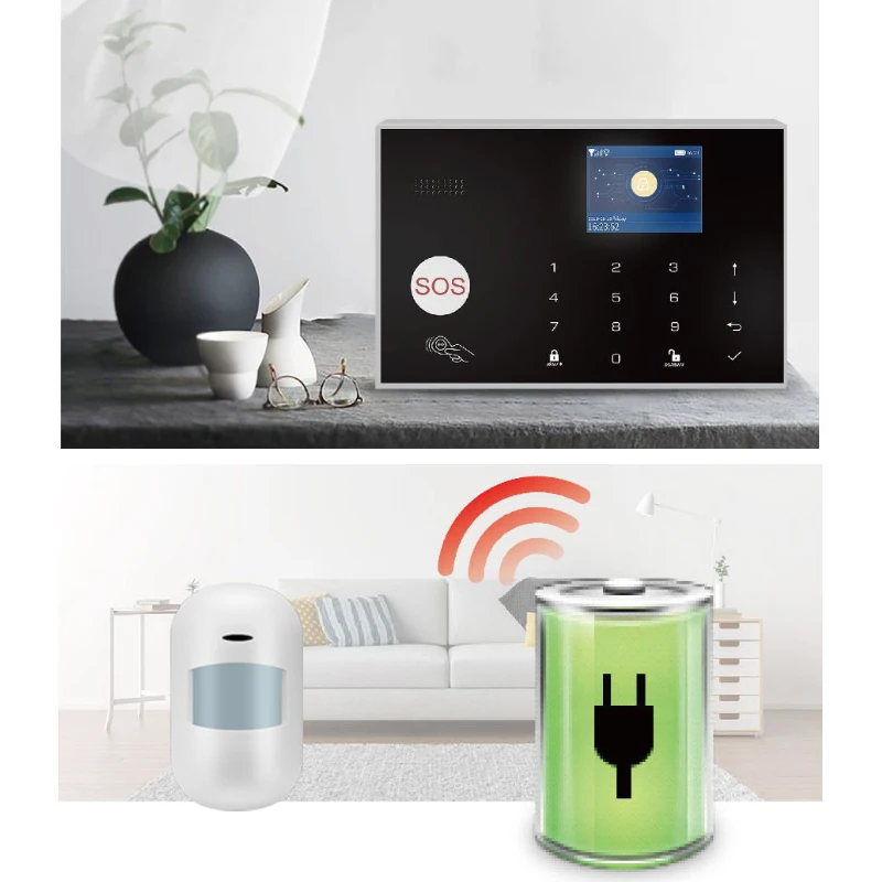 

Wi-Fi Tuya Security APP Control 433 МГц Беспроводная система умной домашней сигнализации Домашняя сигнализация Smart Life Дверь открытия Датчик движения Smart Life