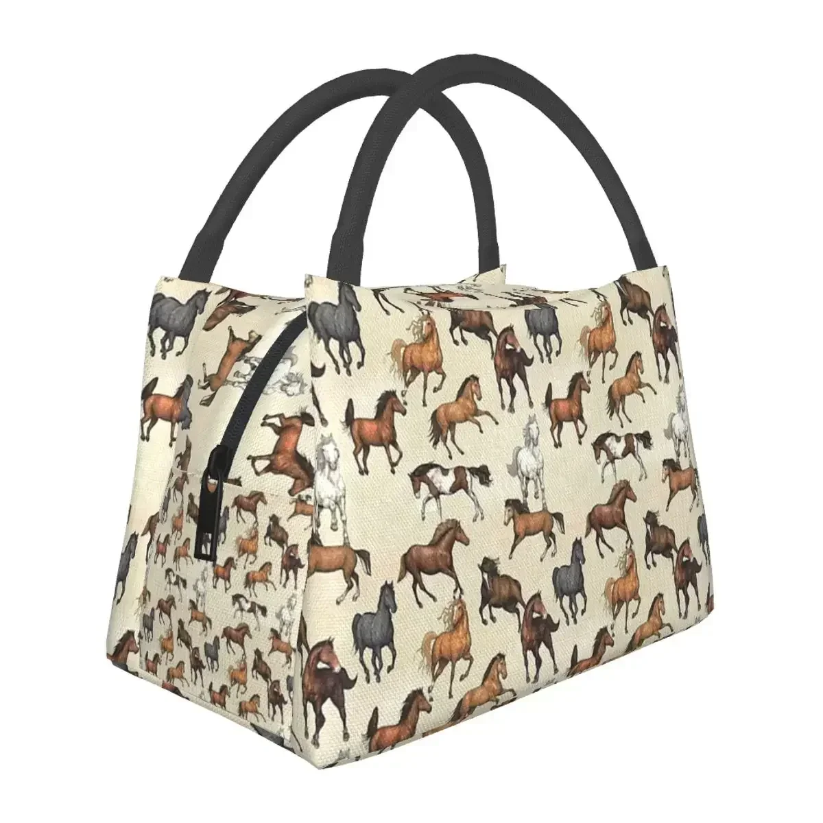 

Sunset Horse Pattern Lunch Bags Insulated Bento Box Lunch Tote Resuable Picnic Bags Cooler Thermal Bag for Woman Kids School