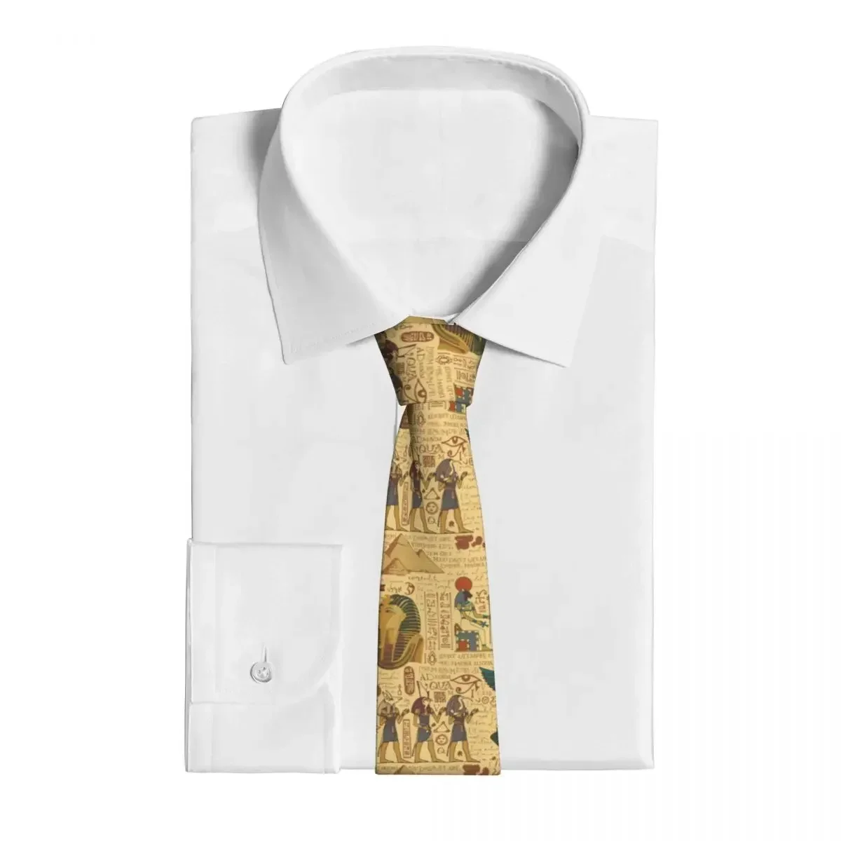 Décontracté flèche maigre egypte ancienne thème cravate mince cravate pour hommes homme accessoires simplicité pour fête cravate formelle