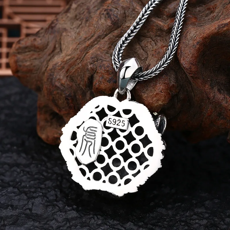 925 Silver Infinity Symbol Pendant on Chain Vintage Style Antique Finish Unisex Necklace