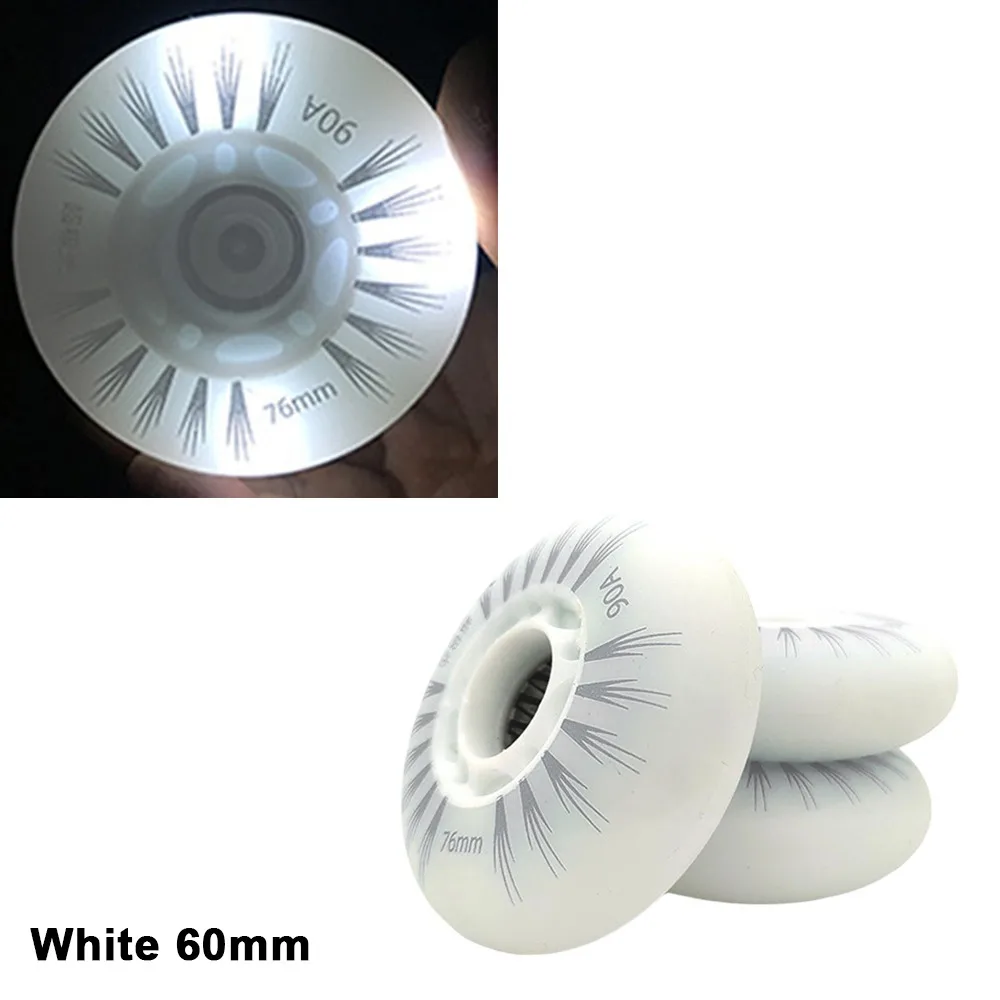4pcs LED Children's Skating Shoes Flash Wheels 60mm 62mm Multicolors Flash Wheel PU Speed Pulley