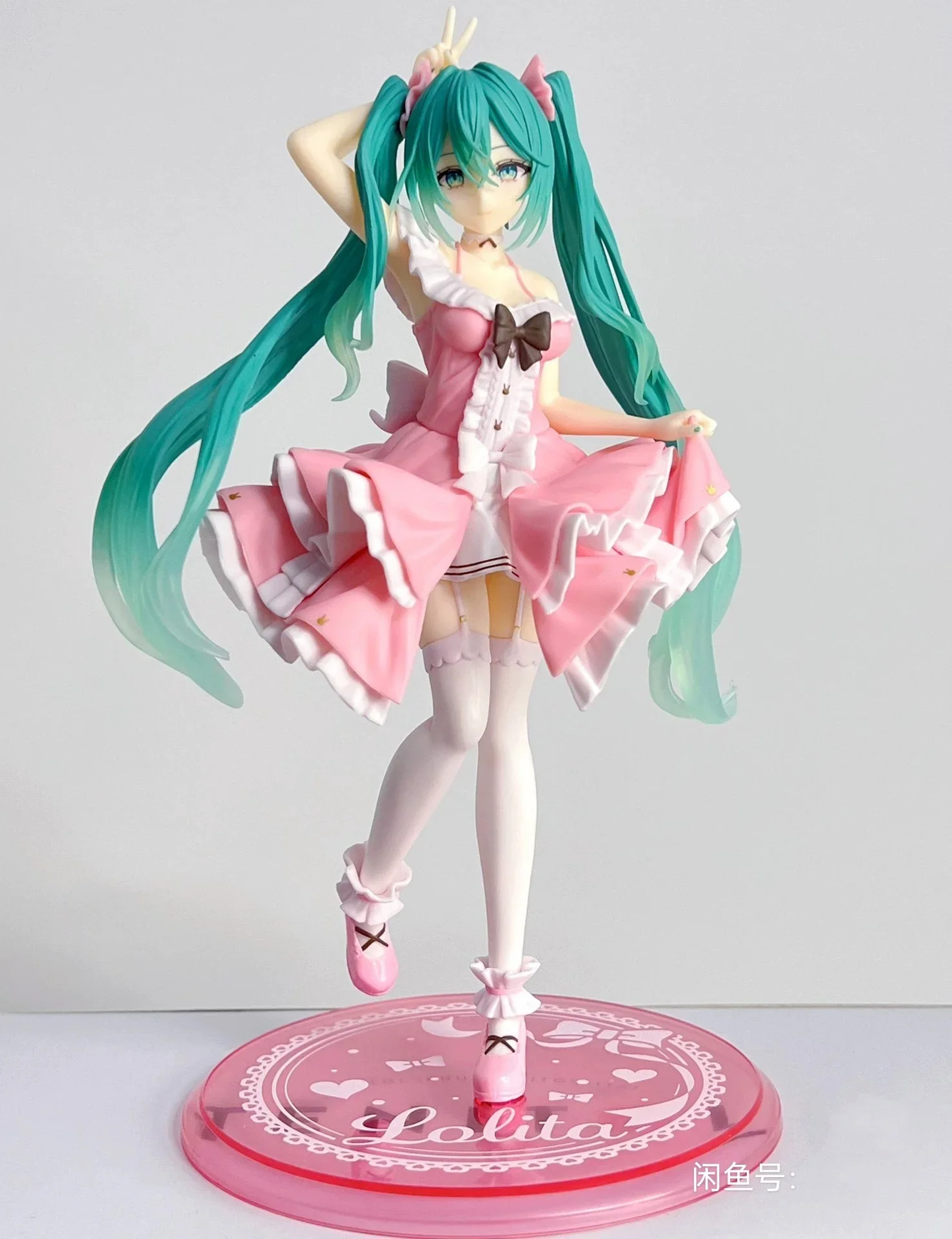 In Stock Anime Figure Hatsune Miku Lovely Fashion First Voice Lolita Pink Limited Editio Miku Model Doll Collectible Pendant Toy