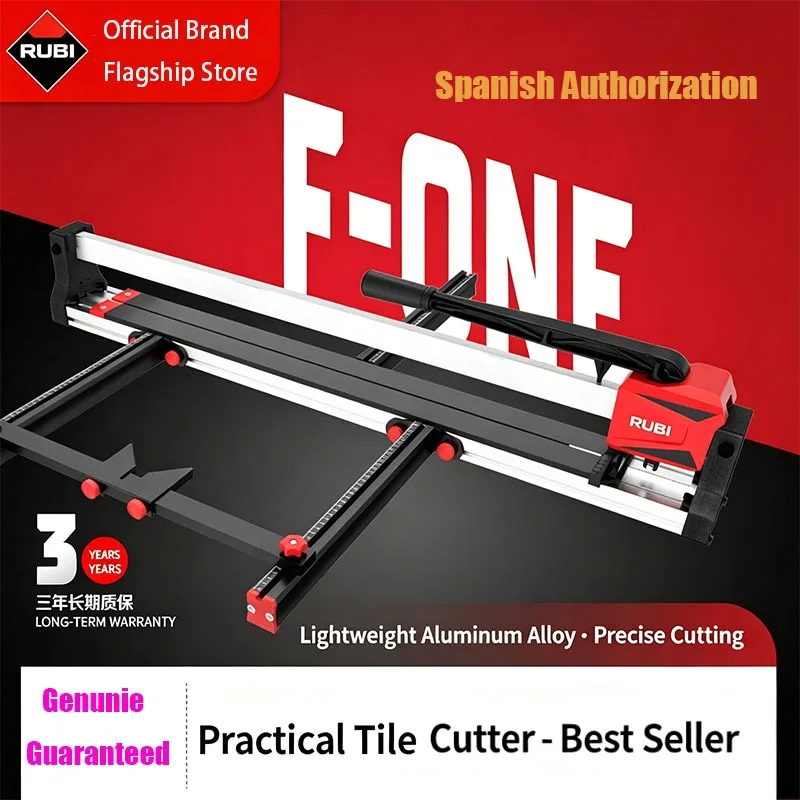 

RuBi F-ONE-800/1200 Tile Cutter Manual Floor Tile Cutter—New Aluminum Alloy Track Cutting Tool Rubi Cutter the Ultimate Tool