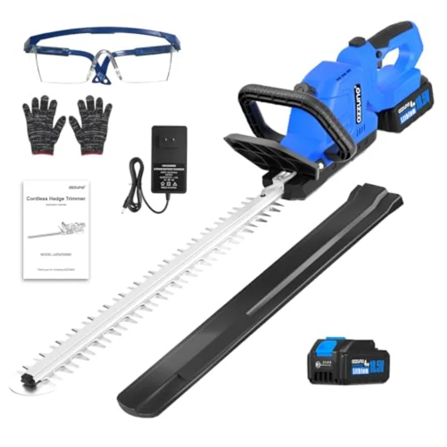 

20-дюймовый беспроводной кусторез с аккумулятором 21В 4Ач, легкий, с 1 аккумулятором и зарядным устройством в комплекте.