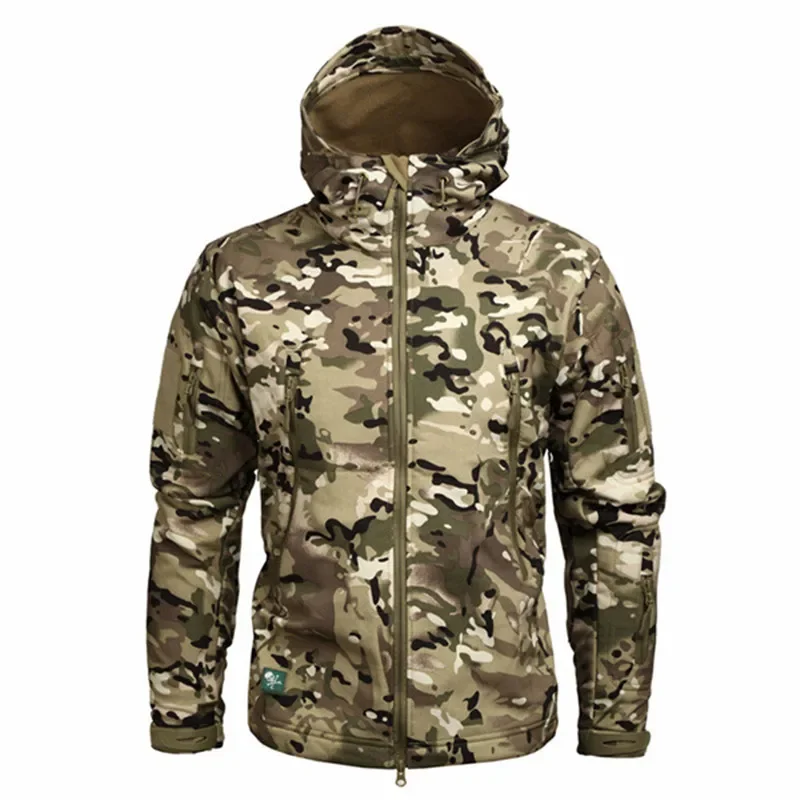 

Hiking Jackets Men Camouflage Tactical Jacket Autumn Winter Shark Skin Soft Shell Waterproof Jacket Windbreaker