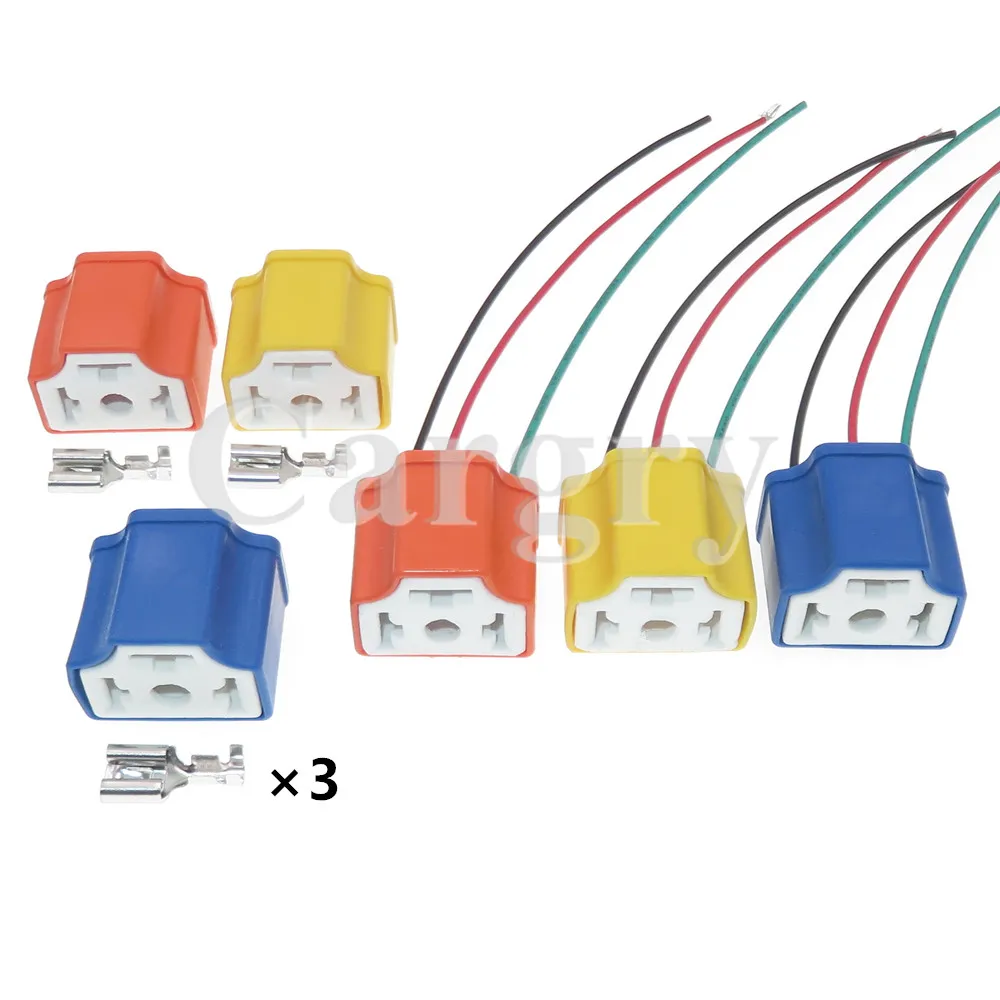 

1 комплект 3P H4 автомобильный релейный держатель лампы Женская Автомобильная лампочка розетка автомобильный большой ток керамическая розетка