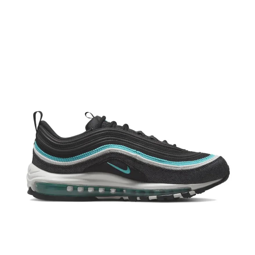 Nike Black and Blue Colorway Air Max 97 Retro Classic Low Top Men's and Women's Sneakers Breathable Cushioning Running Shoes