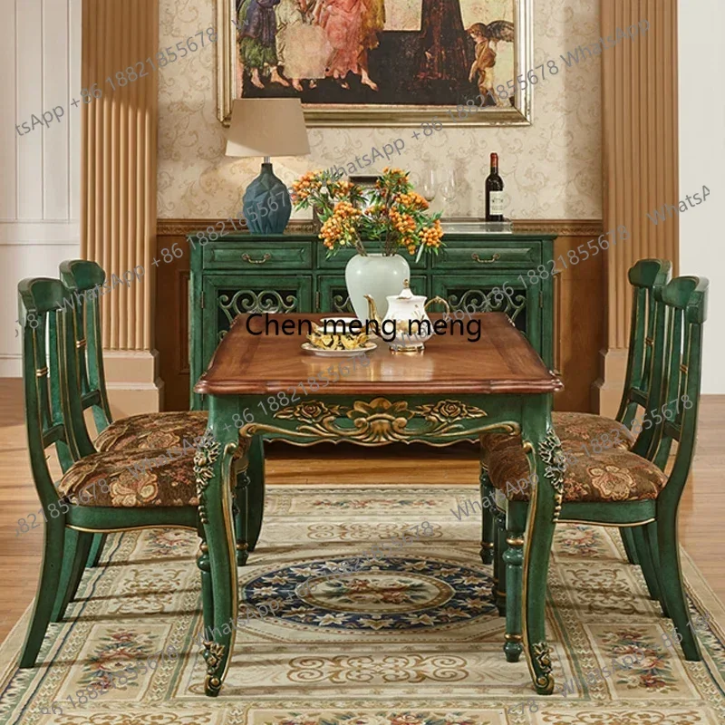 Long - lasting Rectangular restaurant table and chair combination dining table furniture household small unit