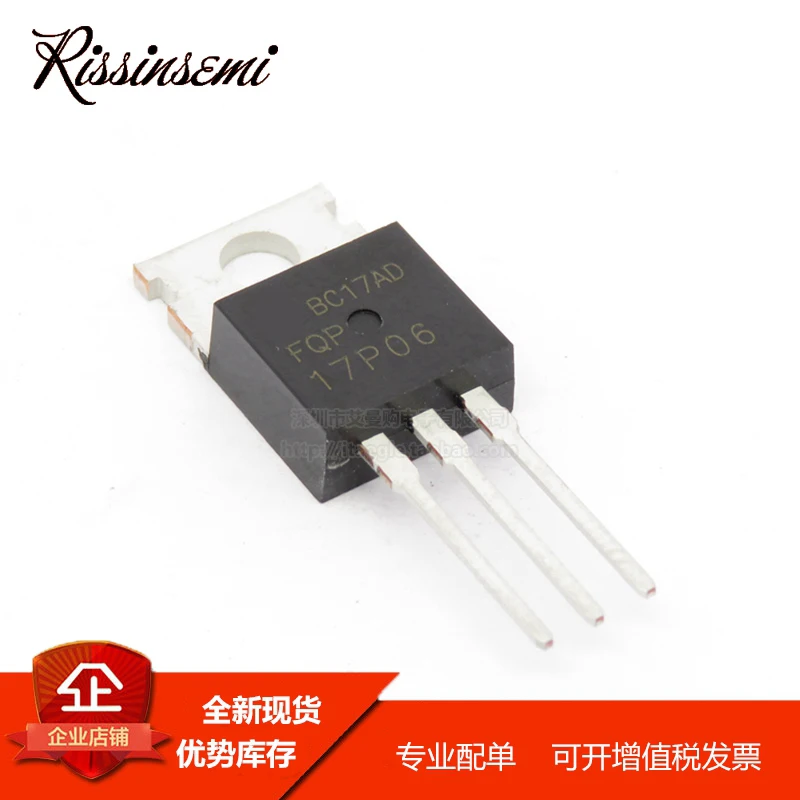 30PCS FQP17P06 17P06 ZU-220 17A 60V MOSFET Neue Auf Lager