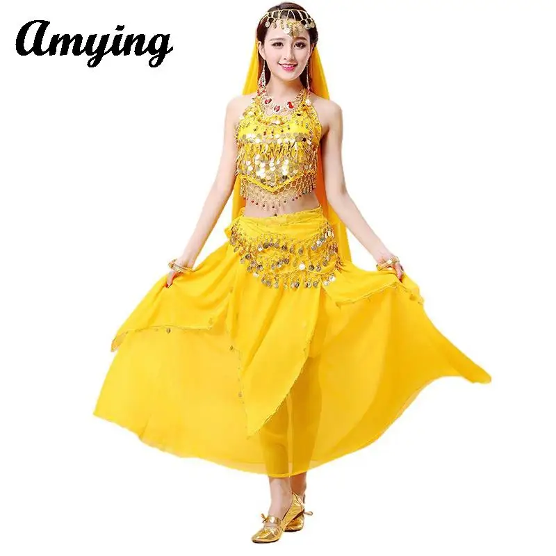 

2PCS/3PCS Ladies Belly Dance Stage Performance Costume Women Practice Training Wear Set Oriental Indian Bollywood Clothing