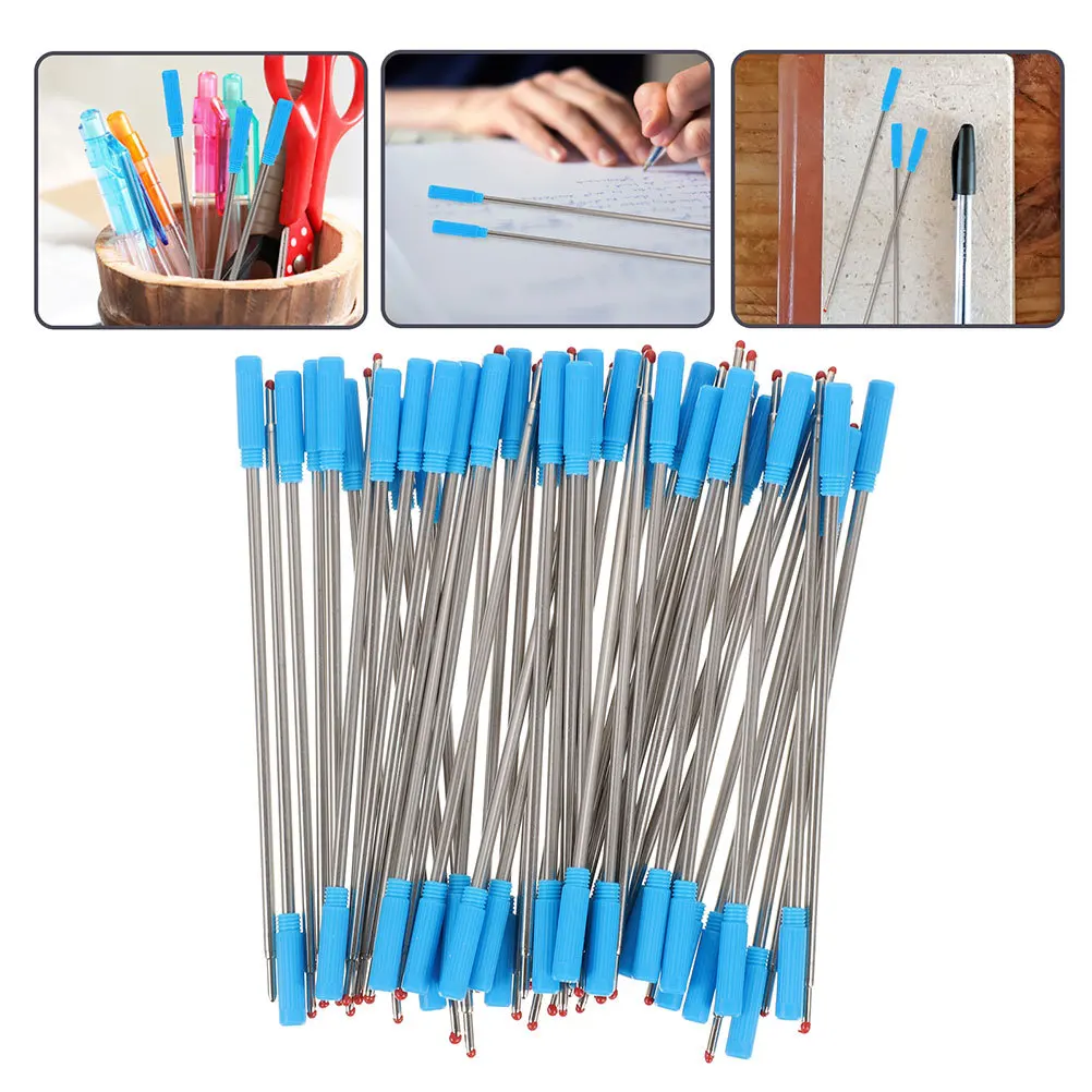 

30Pcs Blue Ink Ballpoint Pen Refills Portable Compact Design for School Study Work Notes Perfect Kids Graduation Party Favors