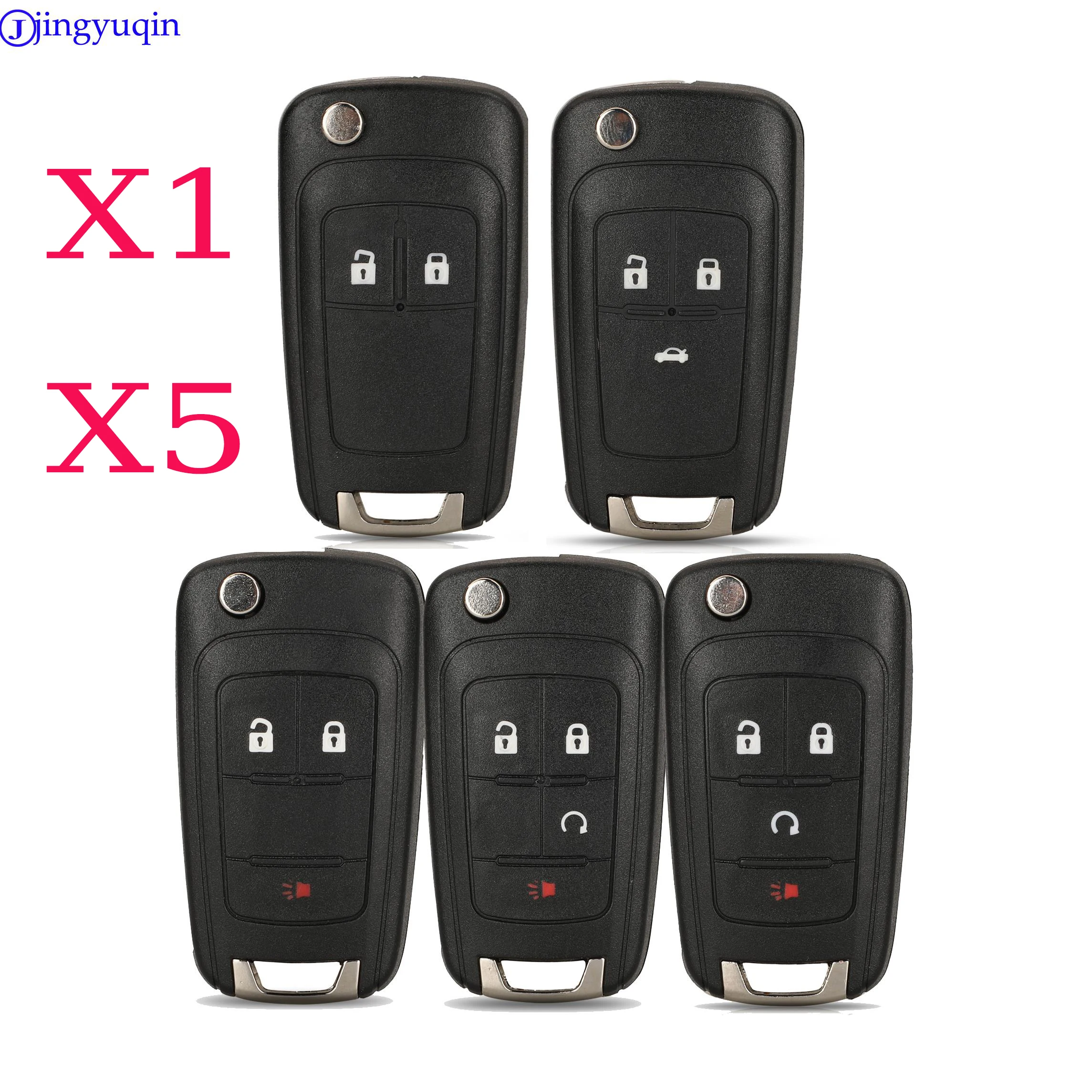 

Jingyuqin X1 X5 складной удаленный автомобильный ключ для Chevrolet Cruze Epica Lova Camaro Impala 2 3 4 5 кнопок HU100 Blade