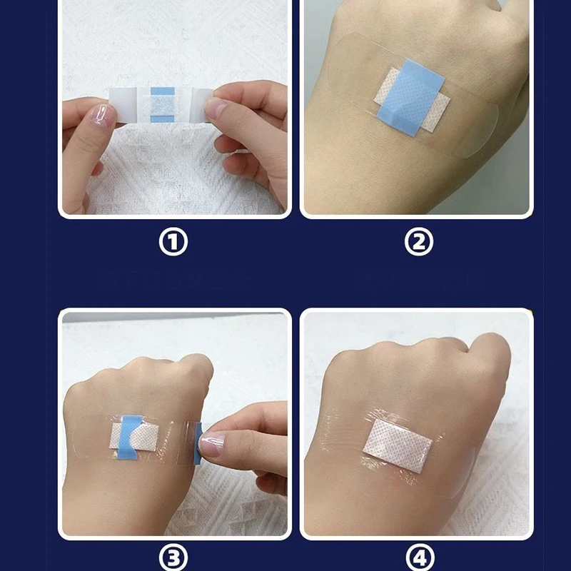 120pcs Waterproof Band-Aid Transparent Invisible Hemostatic Anti-wear Feet Cover Scars Breathable Water Bath Swimming Band-aid