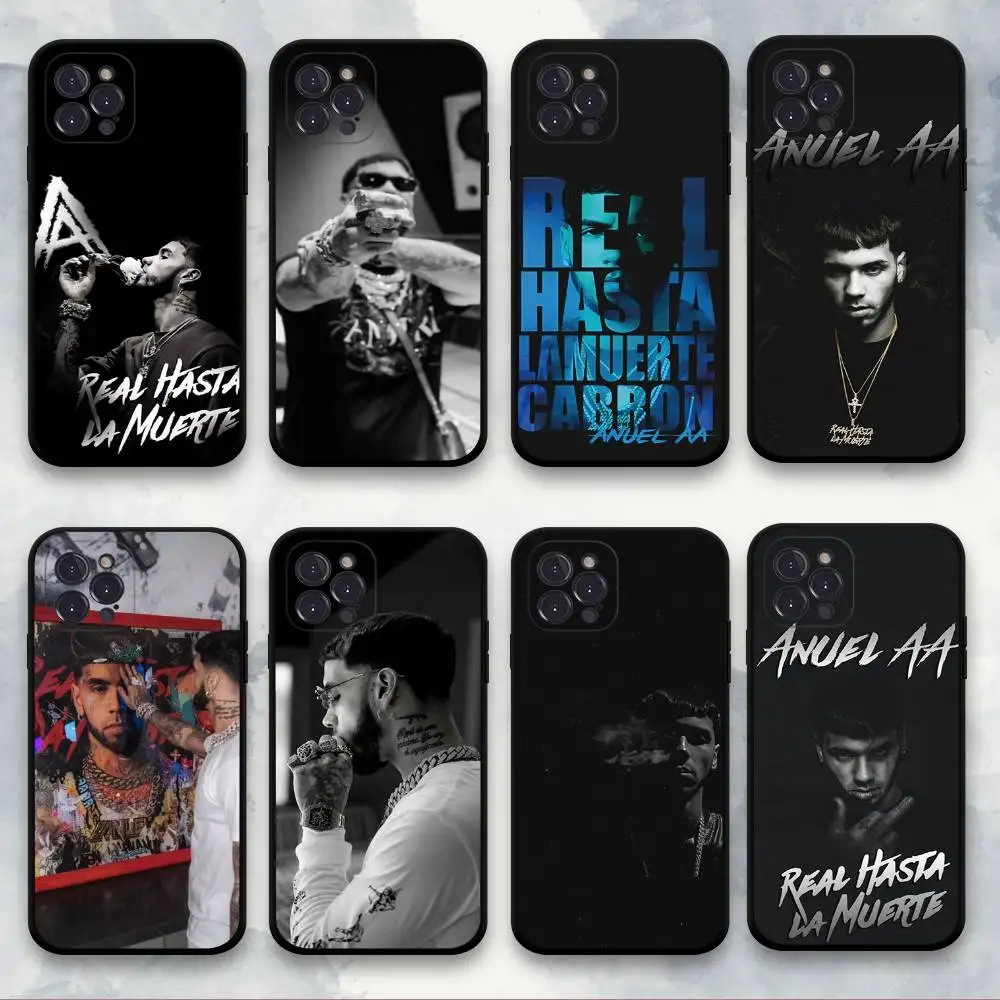 A-Anuel A-AA Rapper Phone Case For iPhone 17 16 15 14 13 12 11 Pro Max Plus Mini Soft Silicone Black Shockproof TPU
