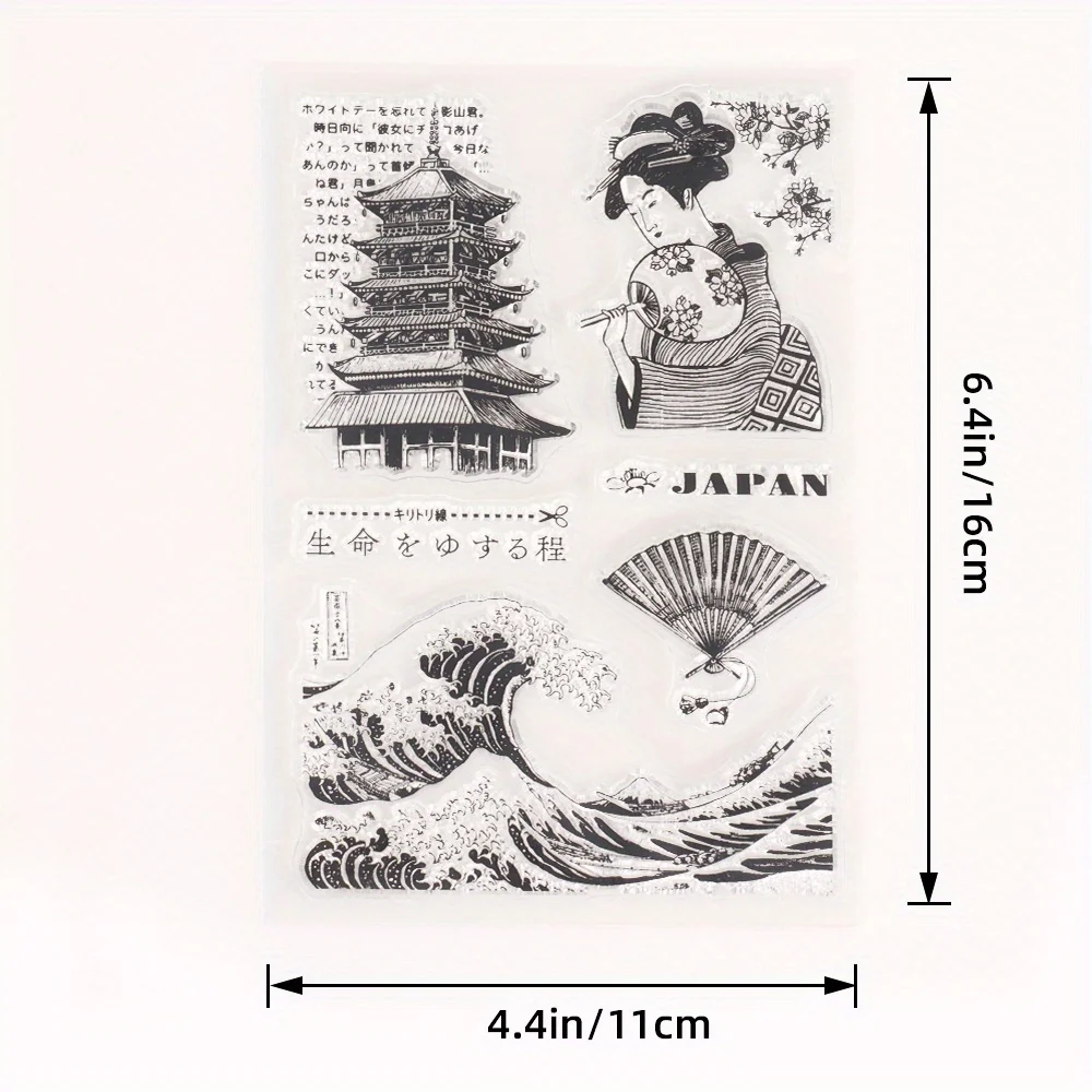 11*16CM Japanese Civilization Clear Stamps Scrapbooking DIY Card Making Decoration Journaling Silicone Transparent Rubber Stamp