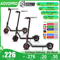 AOVOPRO Adult Electric Scooter 36V 10.5Ah Large Capacity Battery Long Range 35KM Foldable Smart Electric Scooter Up to 31km/h