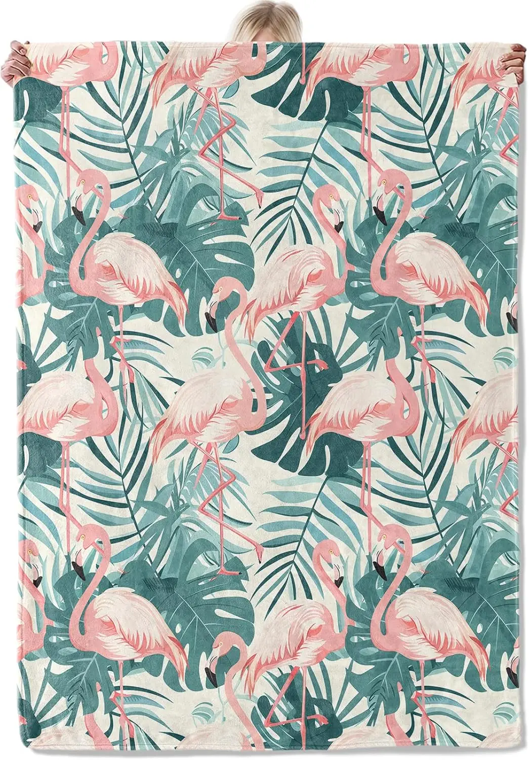 Tropical Flamingo Pattern Throw Blanket for Boho Living Room Decor Aesthetic Couch Cover Plush Cozy Textile Gift