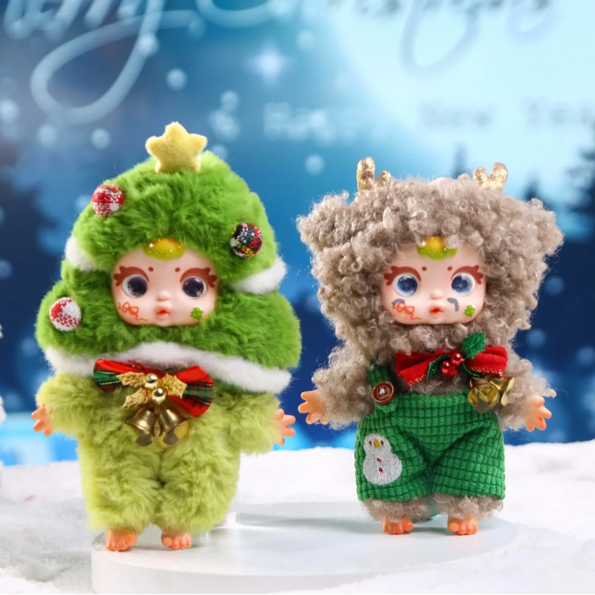 حار عيد الميلاد صندوق أعمى مم الحليب الحلوى عيد الميلاد زخرفة أنيمي أفخم صندوق أعمى الطفل ثلاثة زنبق دمية على شكل أرنب مفاجأة صندوق ألعاب أطفال #3