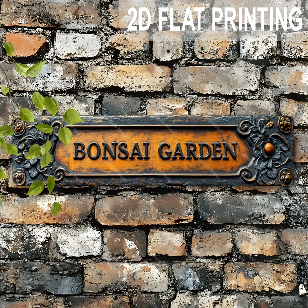 Bonsai Garden Cafe - 2D Flat - Durable Aluminum Sign