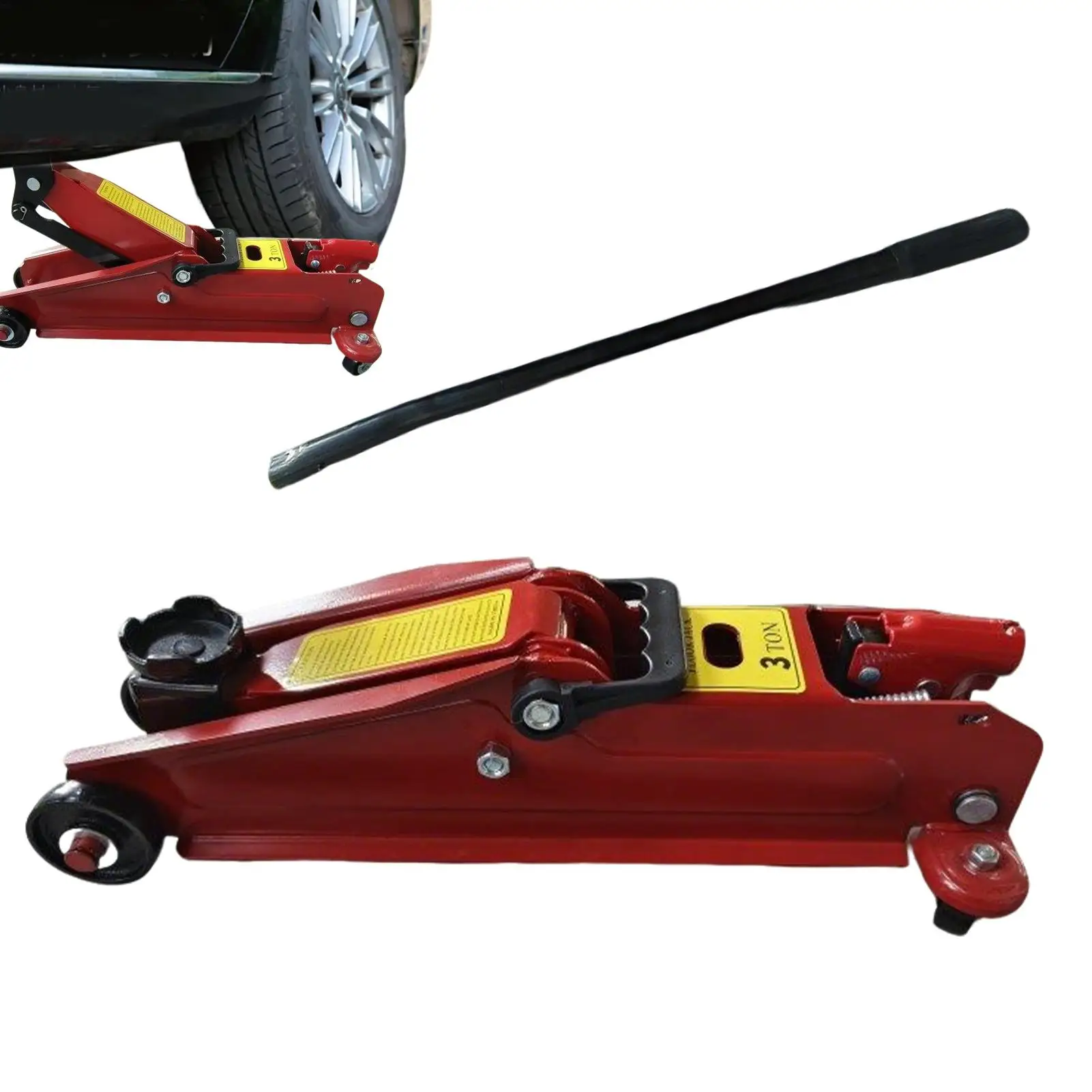 Gato hidráulico para carro, ferramentas de reparo de 3 toneladas para nivelar pneus de montagem de trailer, motor offroad, motocicleta, garagem, viagem