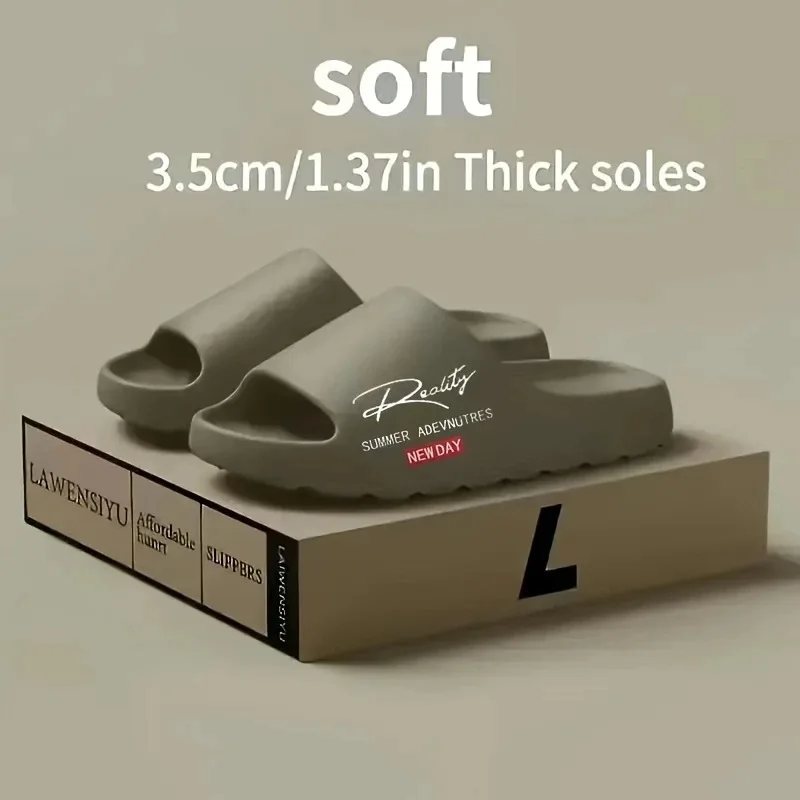 Men's High-End Summer Slippers with a Soft, Comfortable Feel, Couple's Style, Trendy Indoor and Outdoor Casual Fashion Slippers