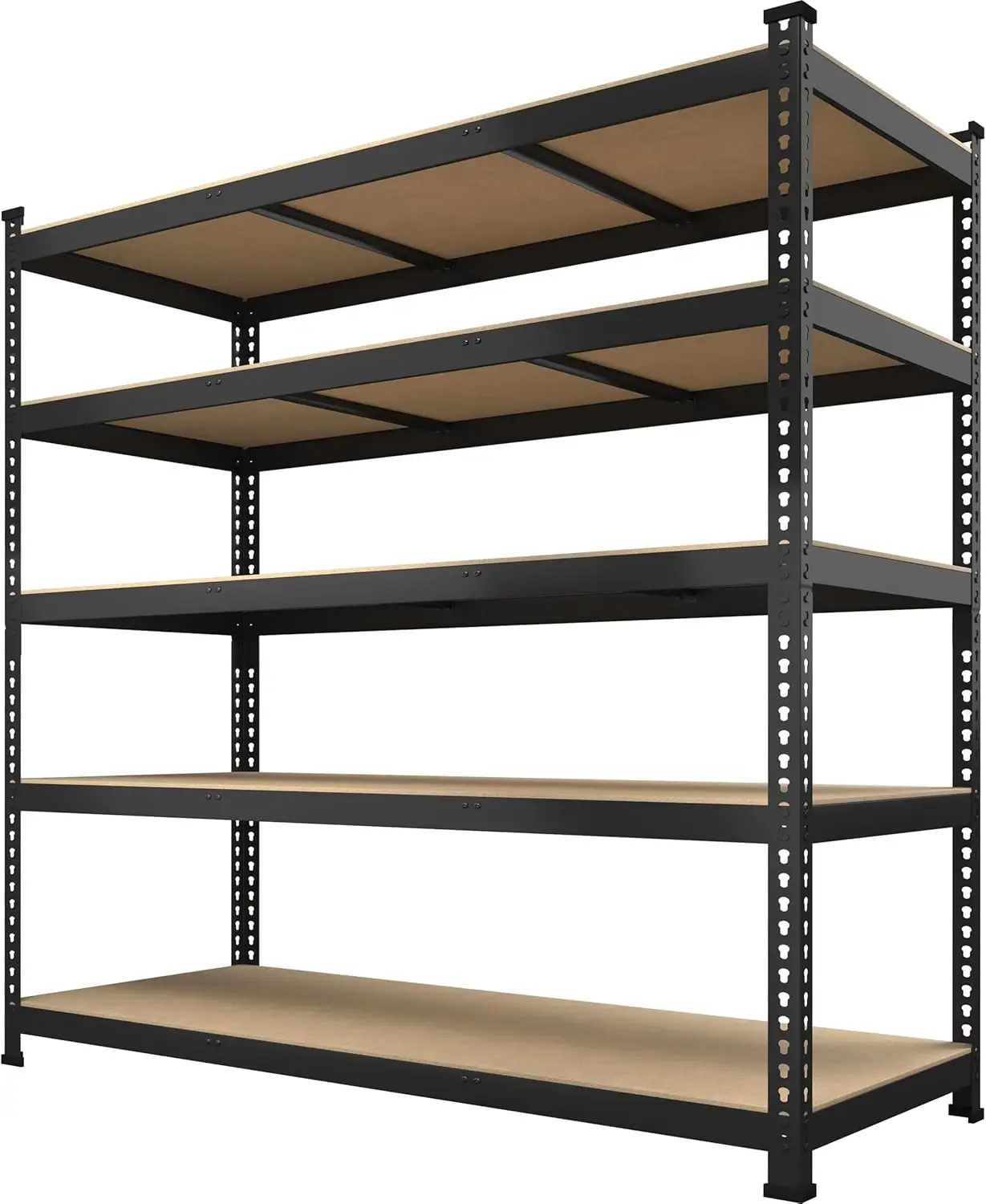 

Heavy Duty Storage Shelves 48" W X 24" D X 72" H - 5-Tier Adjustable Metal Garage Shelving Unit, Standing Utility Shelf Racks