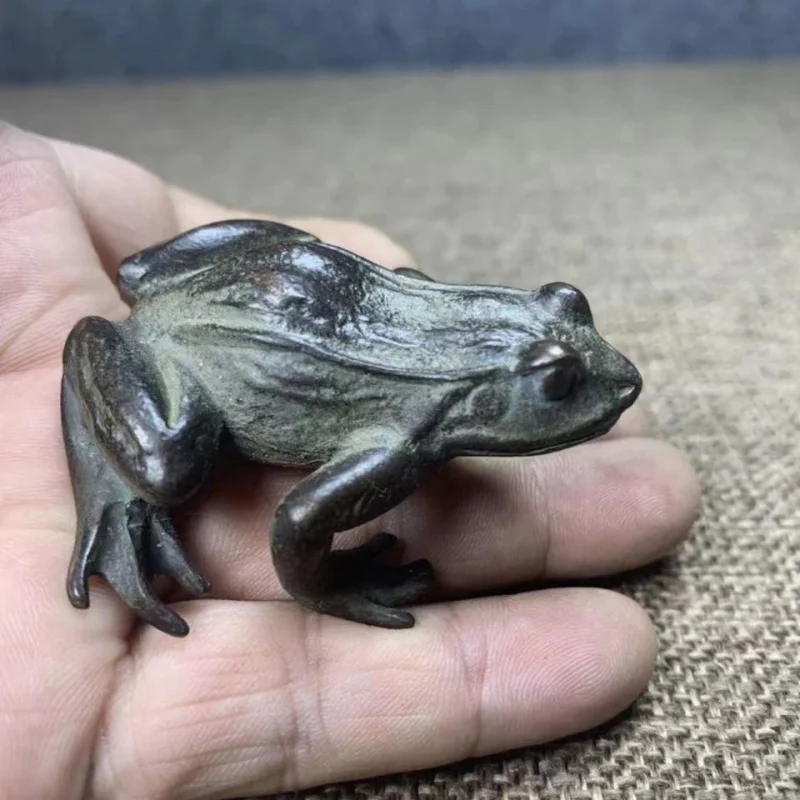 

Solid Frog Ornament Handheld Piece Tea Table Incense Case Tea Pet Toad Ornament Small Frog Home Decoration Desktop Ornament