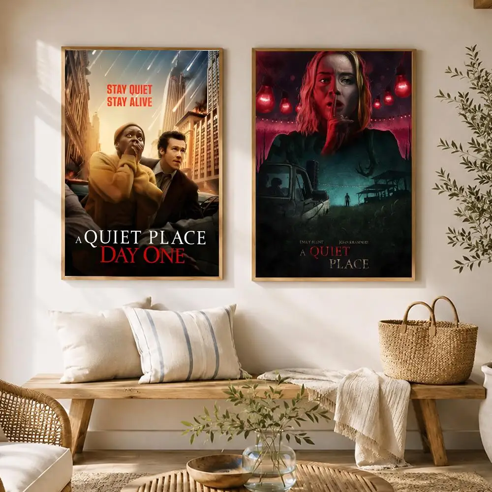 Horror Movie A Quiet Place Poster HD poster wall art self-stick no-residue for home cafe office great gift