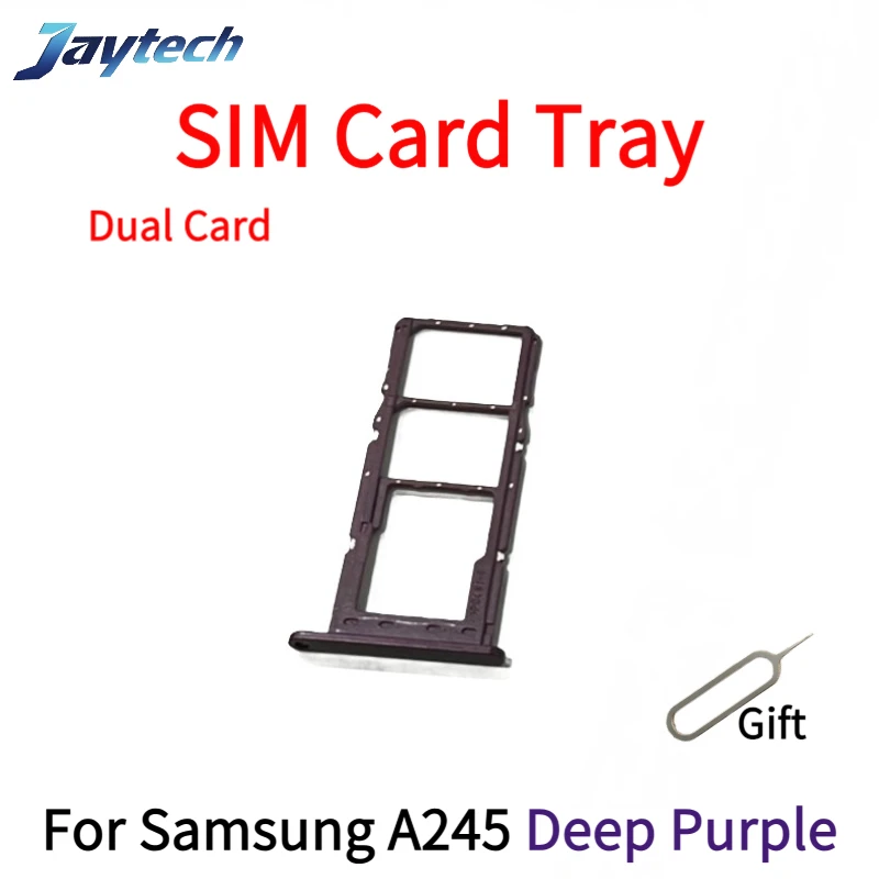 1PCS SIM Card Tray Slot For Samsung A30S/A245 SIM Card Tray Slot Holder Adapter Micro SD Card Chip Drawer Holder