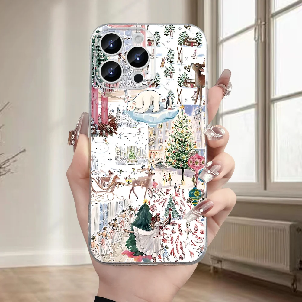 Caja vendedora caliente del teléfono del modelo creativo de la Navidad para el iPhone 17 al 11 más/Pro/Max - Diseño creativo de la moda