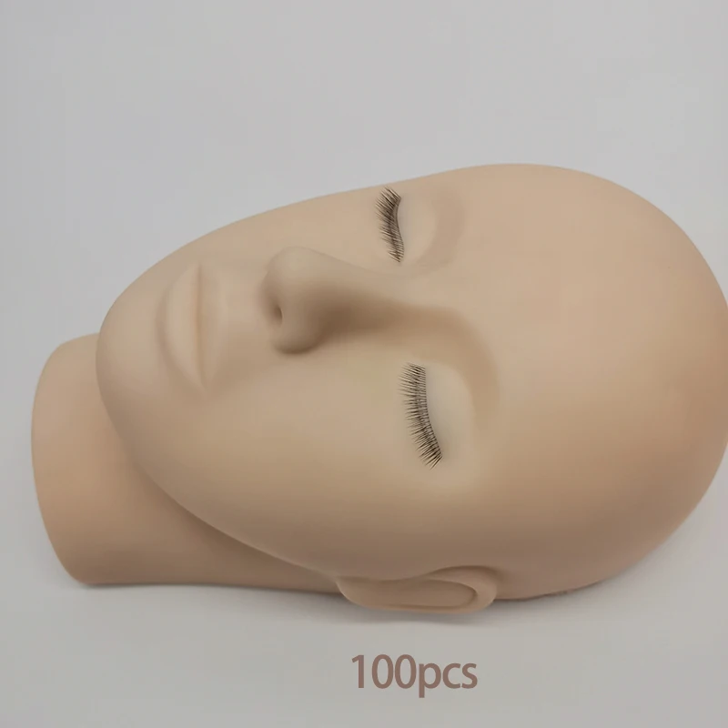 Tête de Mannequin de formation de maquillage de Massage de cils de greffage de silicium outil de têtes d'extension de cils de pratique professionnelle