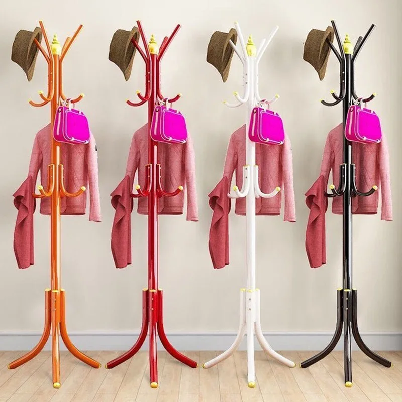 9 Hook Clothes Tree Coat Rack Metal Coat Handbag Scarf Hanger Saving Space Portable Hat Clothes Stand Bedroom Decor