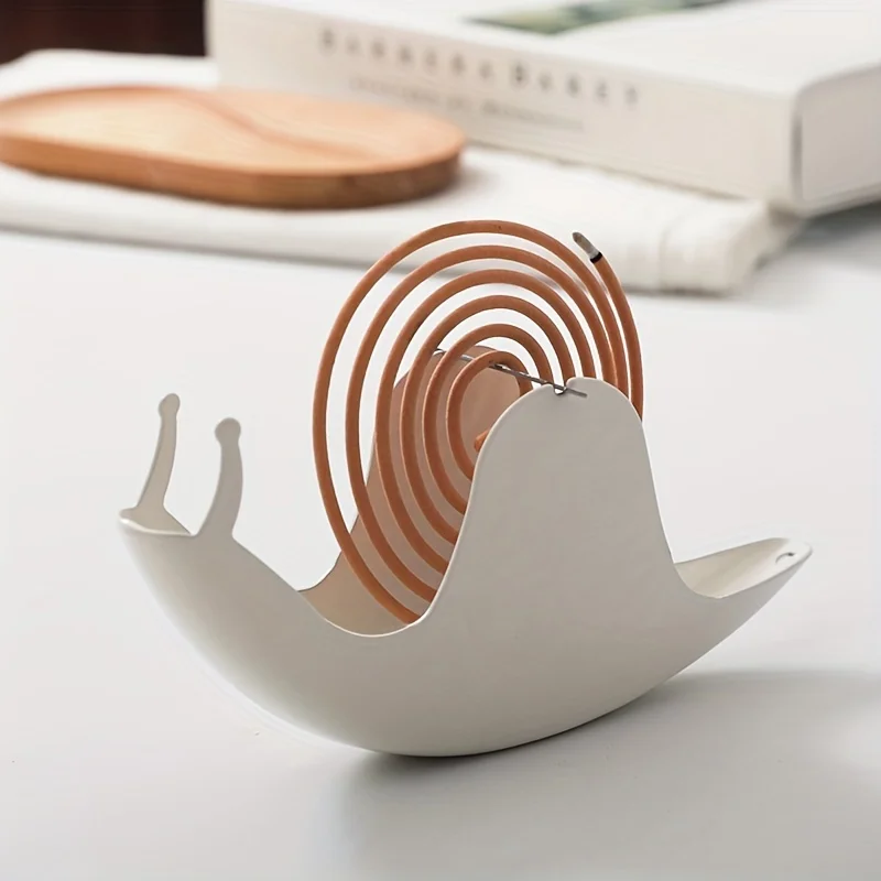 Creative Snail Shaped Incense Holder Iron Mosquito Coil Holder Fireproof Circular Sandalwood Burner Bracke Portable for Outdoor