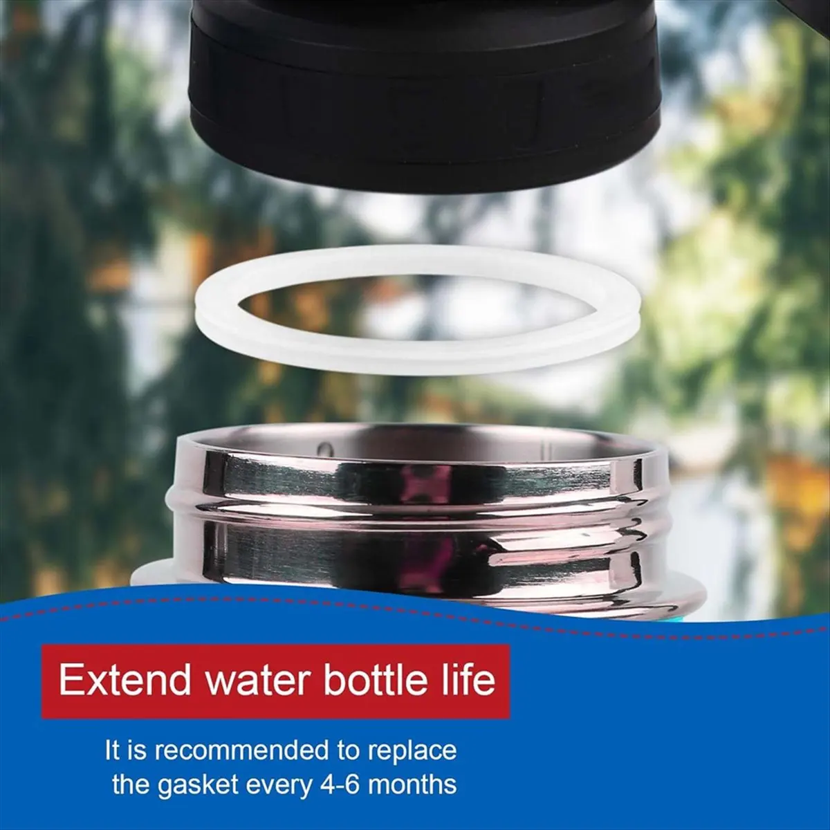 

ABKM 12 шт. сменных прокладок для бутылок DRINCO 14/18/22/32/40/64oz, силиконовые прокладки для крышек с отверстиями для соломинки и носиков