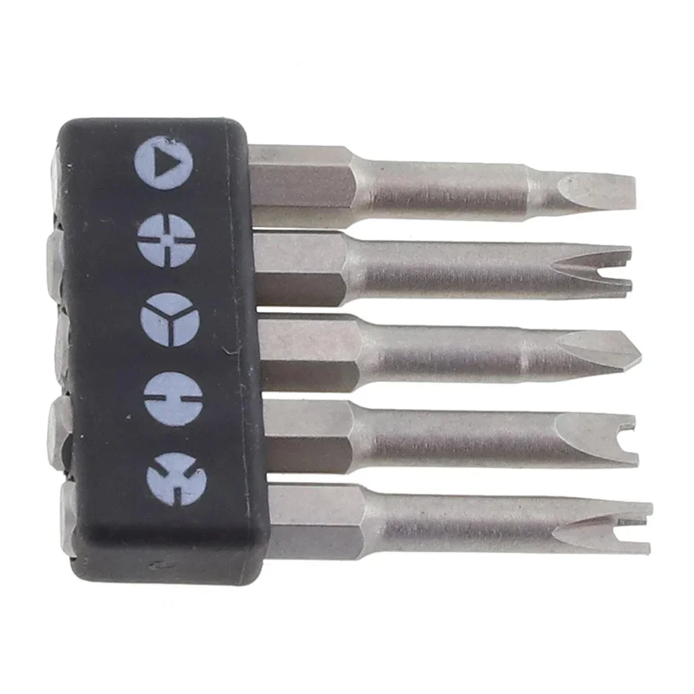 Bolt Driver Screwdriver Bits Special-shaped Screwdriver Set Three Points Triangle 1.96Inch 5pcs Set Grey Inner Cross Screwdriver