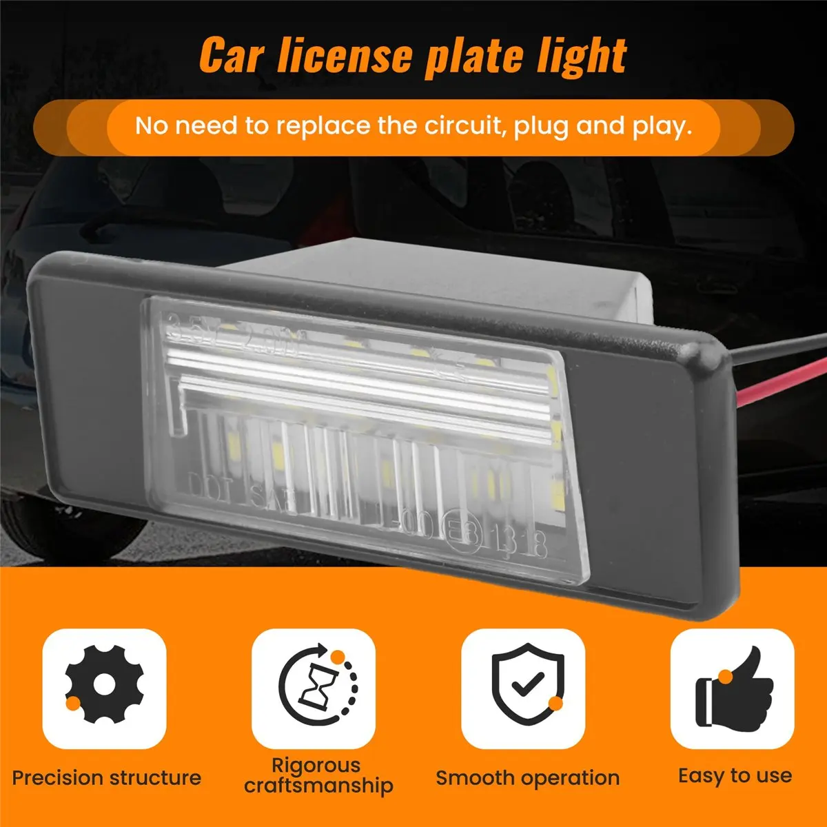2PCS Car License Plate Light for Nissan Pathfinder R51 Versa Nismo Main in Car Light