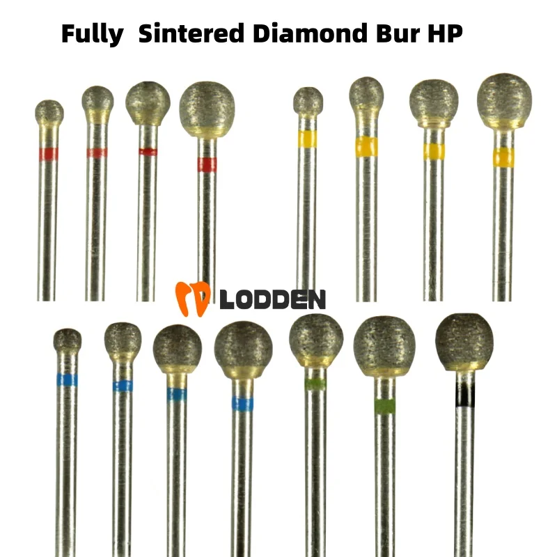 

5pcs Dental Fully Sintered Diamond Bur HP Shank Super Coarse 001 Round Shape Dentistry Grinding or Polshing Tools